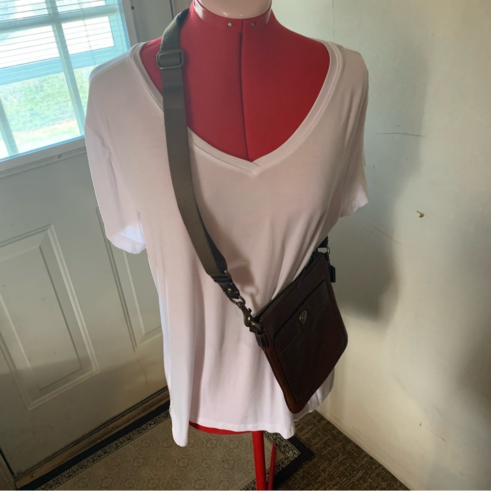 Vintage brown leather COACH crossbody bag